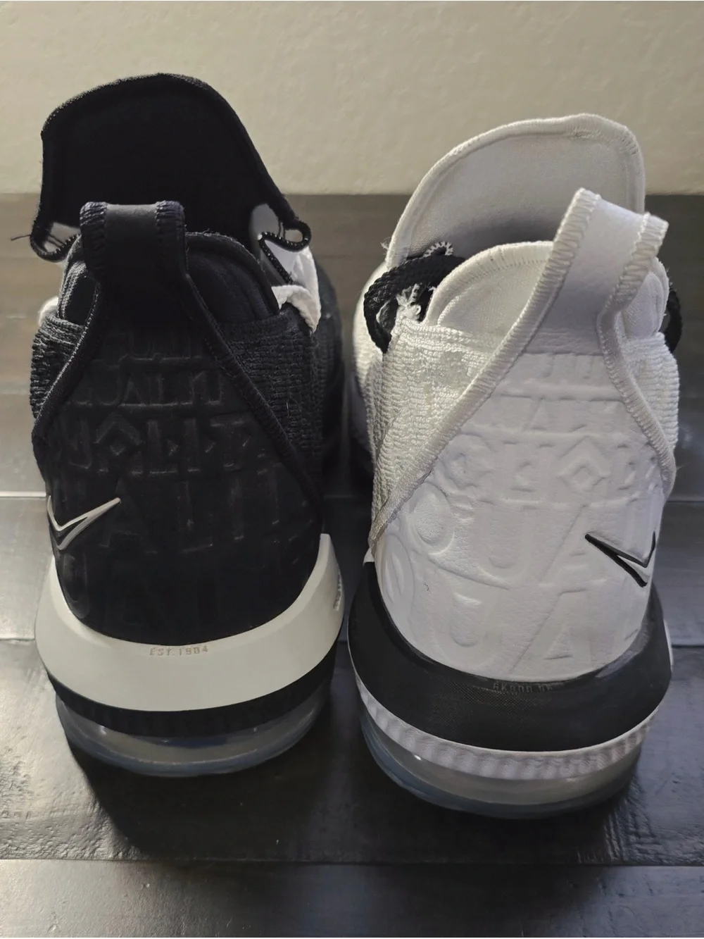 Nike Two-Tone LeBron Basketball Shoes - Black & White